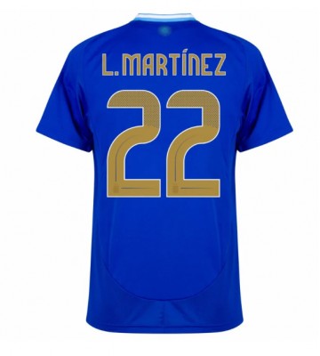 Argentina Lautaro Martinez #22 Bortatröja Copa America 2024 Kortärmad